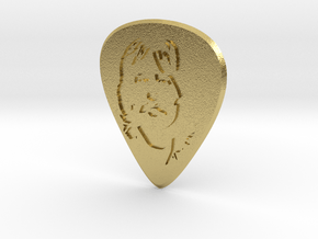 Guitar Pick_George in Natural Brass