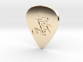 Guitar Pick_Hooker in 9K Yellow Gold 