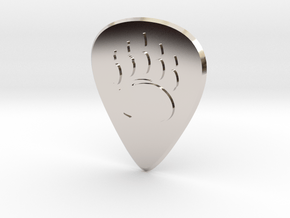 guitar pick_bear paw in Platinum