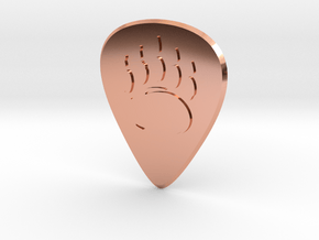 guitar pick_bear paw in Polished Copper