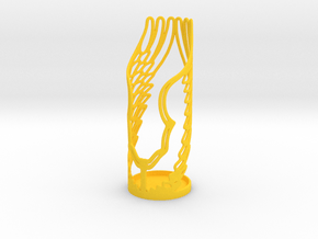 winged toothbrush holder in Yellow Smooth Versatile Plastic