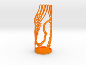 winged toothbrush holder in Orange Smooth Versatile Plastic