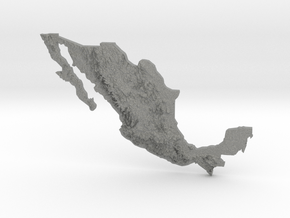 Mexico Heightmap in Gray PA12 Glass Beads