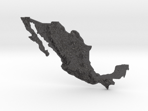 Mexico Heightmap in Dark Gray PA12 Glass Beads