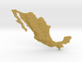 Mexico Heightmap in Tan Fine Detail Plastic