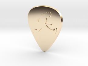 guitar pick_Jump in 14k Gold Plated Brass