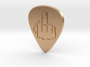 guitar pick_Middle Finger in Natural Bronze