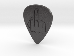 guitar pick_Middle Finger in Dark Gray PA12 Glass Beads