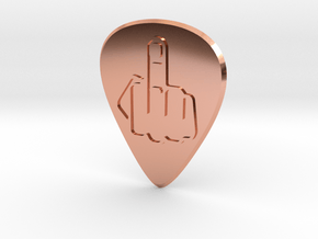 guitar pick_Middle Finger in Polished Copper