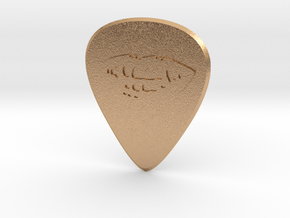 guitar pick_Mouth in Natural Bronze