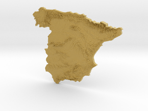 Spain heightmap in Tan Fine Detail Plastic