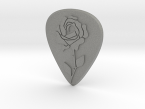 guitar pick_rose in Gray PA12