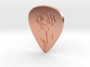 guitar pick_rose in Natural Copper