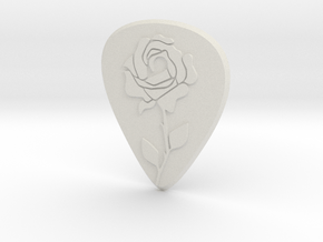 guitar pick_rose in White Natural TPE (SLS)