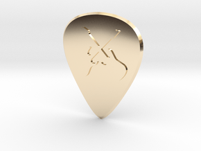 guitar pick_Two Guitars in 14k Gold Plated Brass