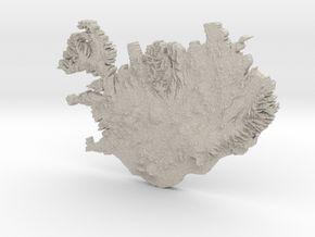 Iceland Heightmap in Natural Sandstone
