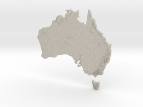 Australia Heightmap in Natural Sandstone