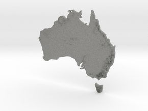 Australia Heightmap in Gray PA12