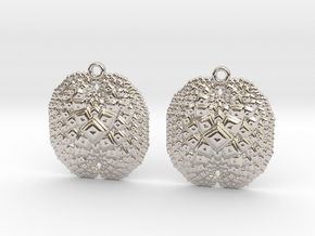 earrings in Rhodium Plated Brass