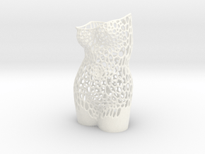 female torso vase in White Smooth Versatile Plastic
