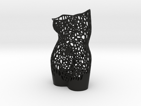 female torso vase in Black Smooth Versatile Plastic