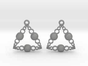 Earrings in Gray PA12 Glass Beads