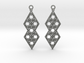 Starry Earrings in Gray PA12 Glass Beads