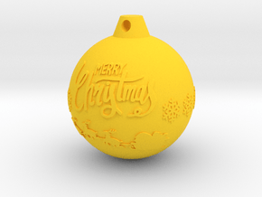 xmas ball in Yellow Smooth Versatile Plastic
