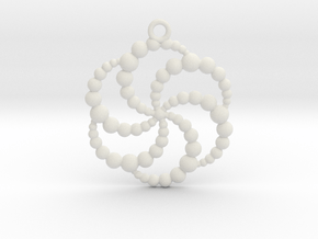 Solsbury Pendant in White Natural Versatile Plastic
