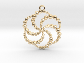 Solsbury Pendant in 14k Gold Plated Brass