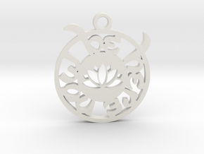 Be here Now Pendant in White Natural Versatile Plastic