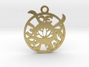 Be here Now Pendant in Natural Brass