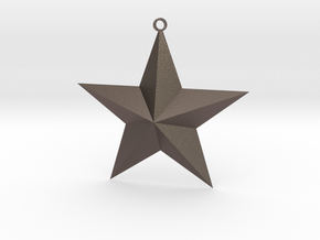 Star in Polished Bronzed-Silver Steel