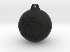 xmas ball  in Black Premium Versatile Plastic