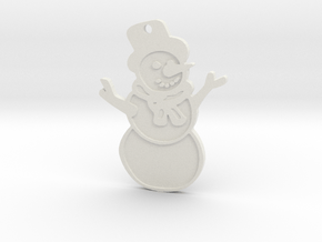 Snowman in White Natural Versatile Plastic