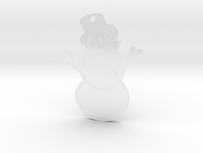 Snowman in Clear Ultra Fine Detail Plastic