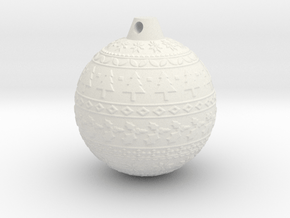 xmas ball  in White Natural Versatile Plastic