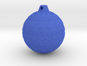 xmas ball  in Blue Smooth Versatile Plastic