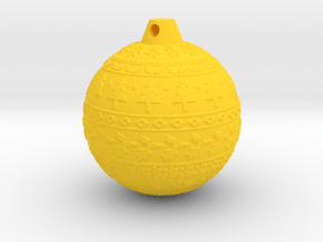 xmas ball  in Yellow Smooth Versatile Plastic