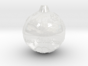 xmas ball  in Clear Ultra Fine Detail Plastic