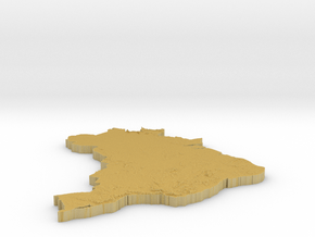 Brazil_Heightmap in Tan Fine Detail Plastic