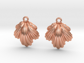Seashell Earrings in Natural Copper