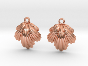 Seashell Earrings in Polished Copper