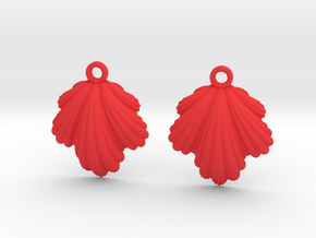 Seashell Earrings in Red Smooth Versatile Plastic