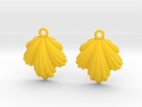 Seashell Earrings in Yellow Smooth Versatile Plastic
