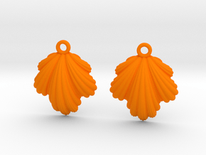 Seashell Earrings in Orange Smooth Versatile Plastic