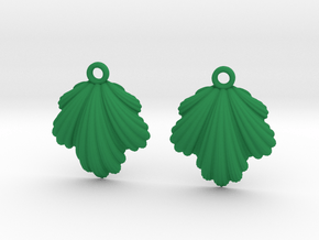 Seashell Earrings in Green Smooth Versatile Plastic