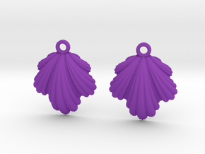 Seashell Earrings in Purple Smooth Versatile Plastic