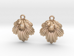 Seashell Earrings in 9K Rose Gold 