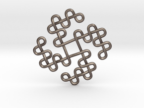 Tetraskelion Knot in Polished Bronzed-Silver Steel